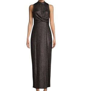 BCBGeneration Sleeveless Metallic Sparkle Formal Maxi‎ Cocktail Dress Small S